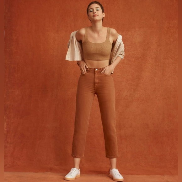 NWT Everlane 90s Cheeky Jean Straight Leg High Rise Denim Pants Rich Earth - Picture 9 of 9